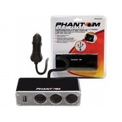 Разветвитель прикуривателя с USB PHANTOM PH2151